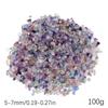 100g Natural Crystal Rainbow Fluorite Gravel Healing Stone Colorful Crystal Quartzs Tumble Stone Fish Tank Swimming Pool Decor