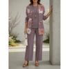 1-Piece Women's Set, Spot 1D Digital Printed Cardigan Jacket with Tank Top and Elegant Casual Pants