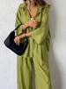 2026 Spring/Summer Women's Plus Size Loose Shirt & Long Pants Two-Piece Set