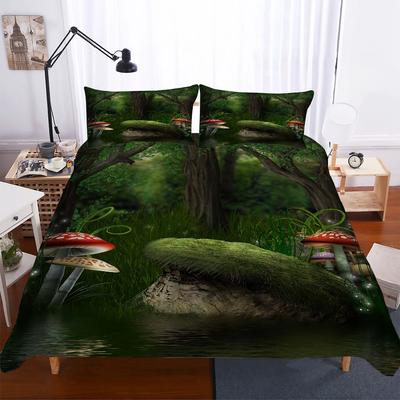 Flowers And Plants Bed Cover Set Bedding Duvet Cover Sets Reactive Printing Hd Housse De Couette 228X228 Queen King Size New