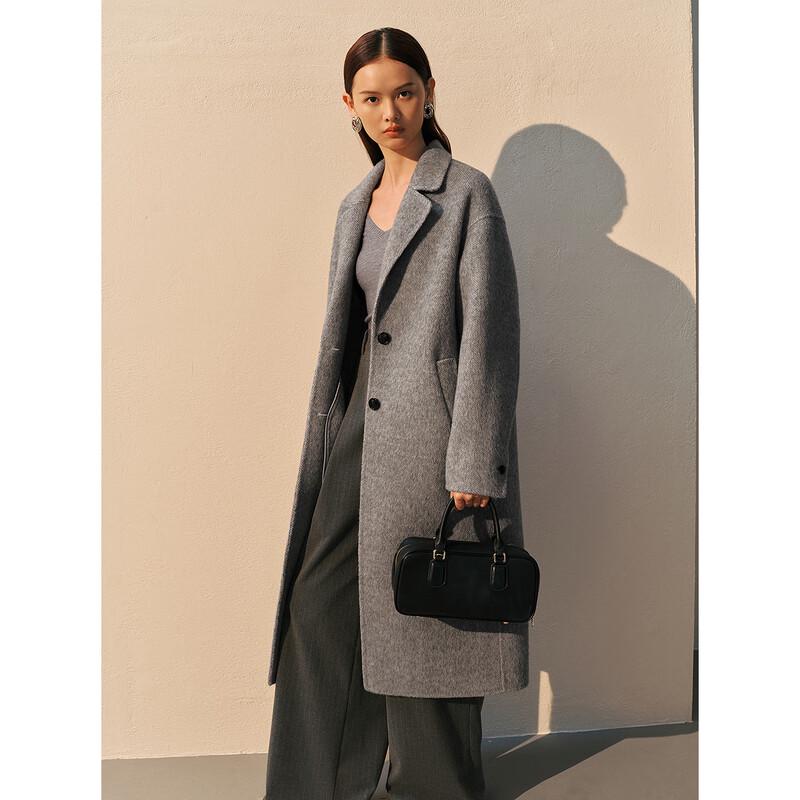 PEACEBIRD Women's Master Velvet Double-Faced Wool Blend Coat