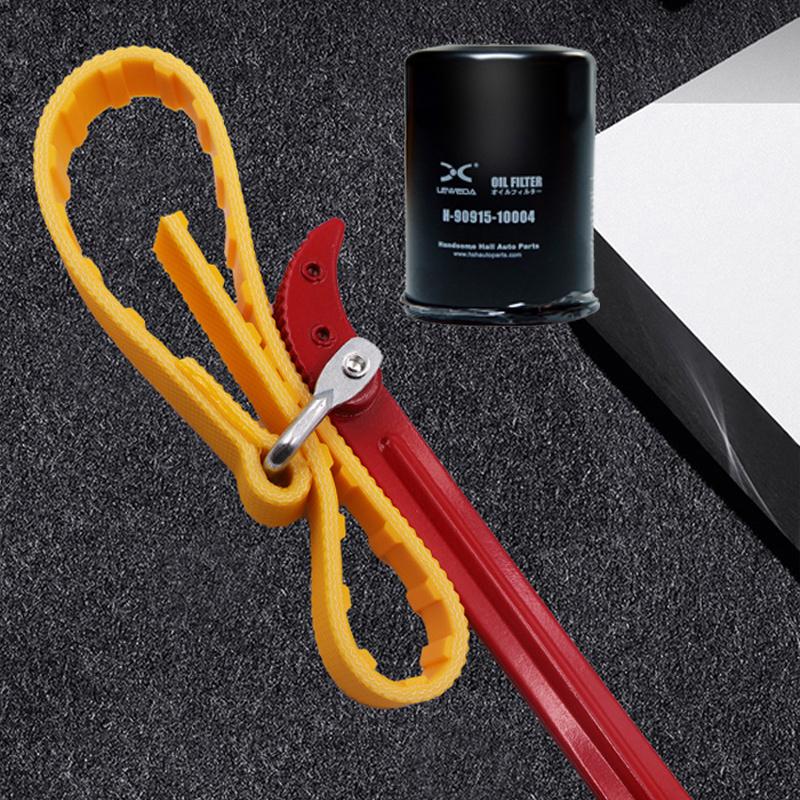 1Pc Non-slip Belt Wrench Oil Filter Removal Wrench Chain Wrench Filter Extractor Adjustable Automotive Filter Removal Tool