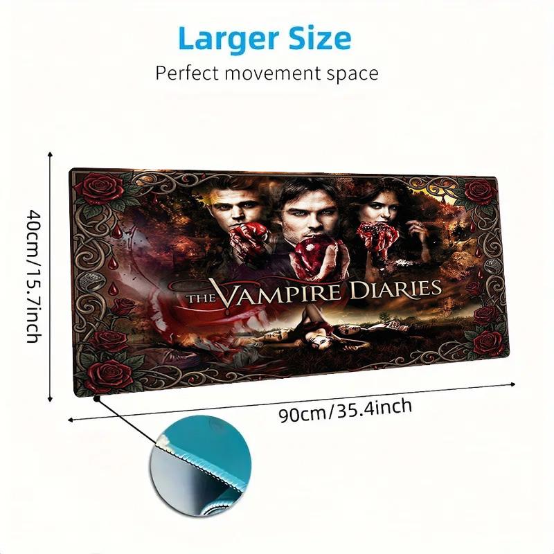 Vampir Günlükleri Renkli Mouse Pad Büyük Oyun Masası Minderi Kaymaz Dizüstü Bilgisayar Tablet Büyük Mouse Pad XXL Mat Mini PC Oyun Matı Kilitli Kenar