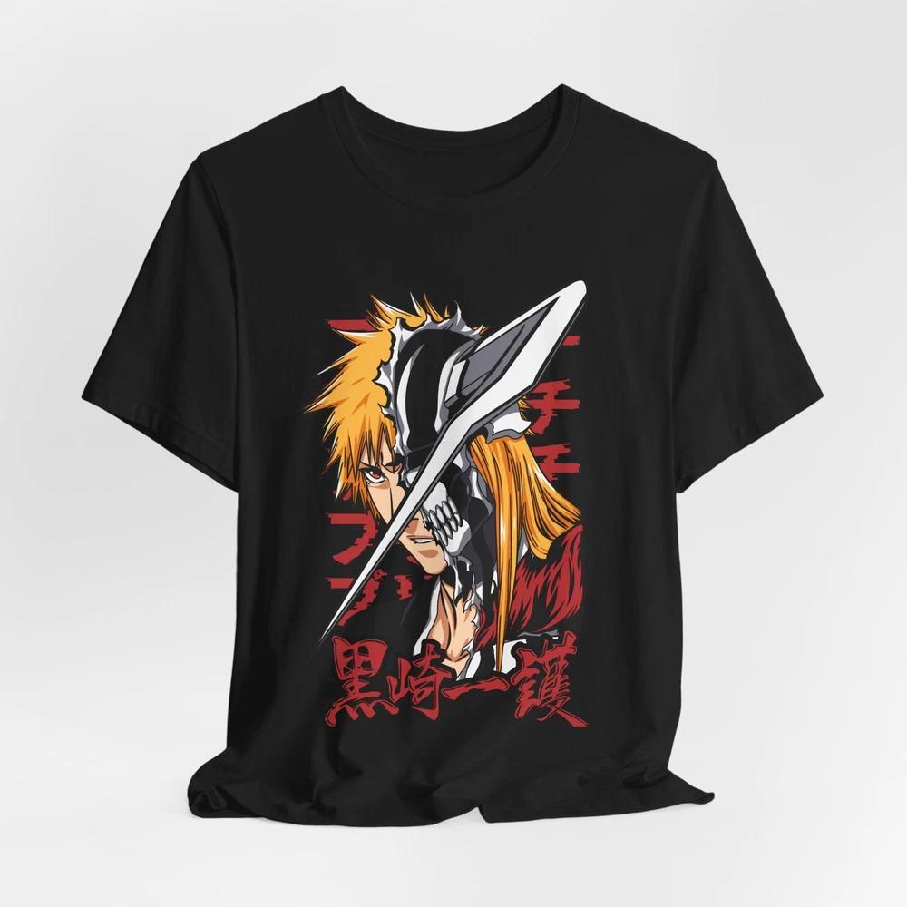 

Ичиго Куросаки Bleach Аниме Графическая футболка, Унисекс футболка, Подарок для фаната манги, S