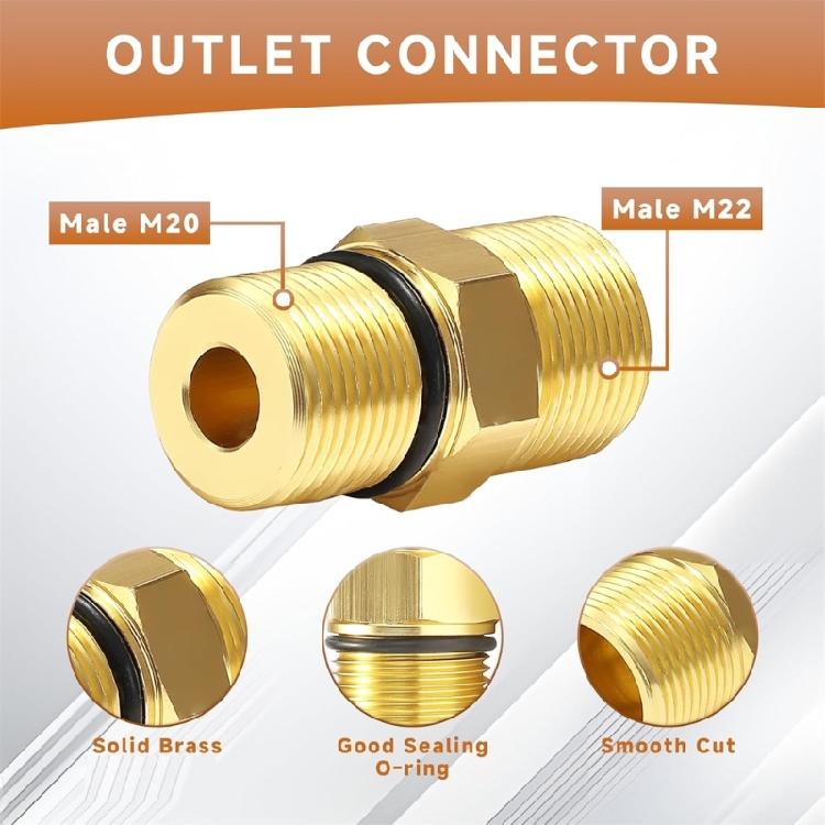 2Pcs Pumps Discharge Outlets Adapter Water Outlet Connector With Various Horizontal Pressure Washer Models