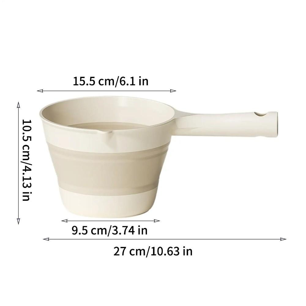 Creative Folding Water Scoop Long Handle Kitchen Water Ladle Fruit Washing Scoop  Bathroom