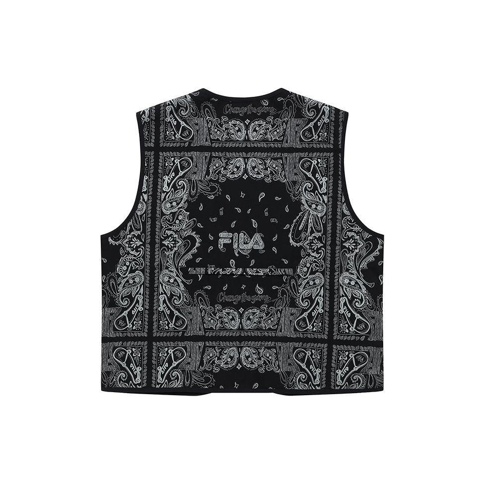 FILA Fusion Street Sport Retro Layered Waistcoat Unisex vest Black T11U221701FBK