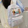 Korean Version Of Large Capacity Backpack Color Polka Dot Student Backpack Casual Trend Computer Bag