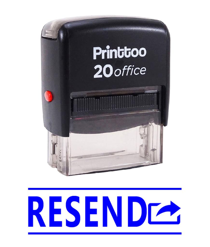 Printtoo Office Stationary Custom Stamp RESEND Self Inking Rubber