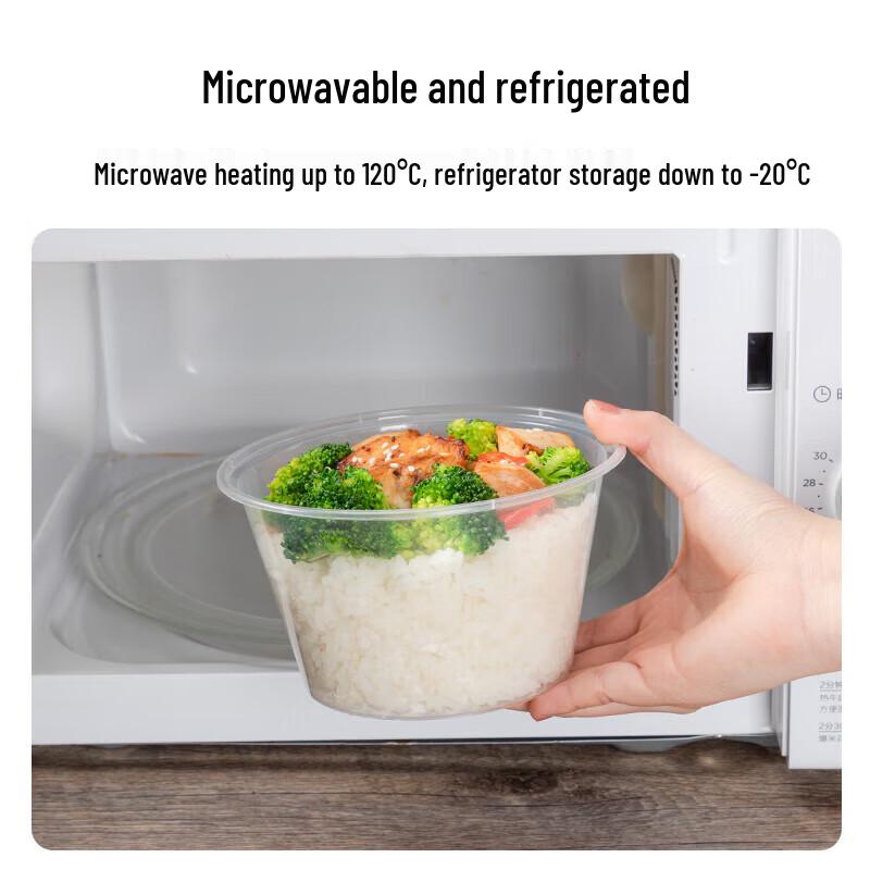 Zengyuanjia Disposable Round Meal Box with Lid