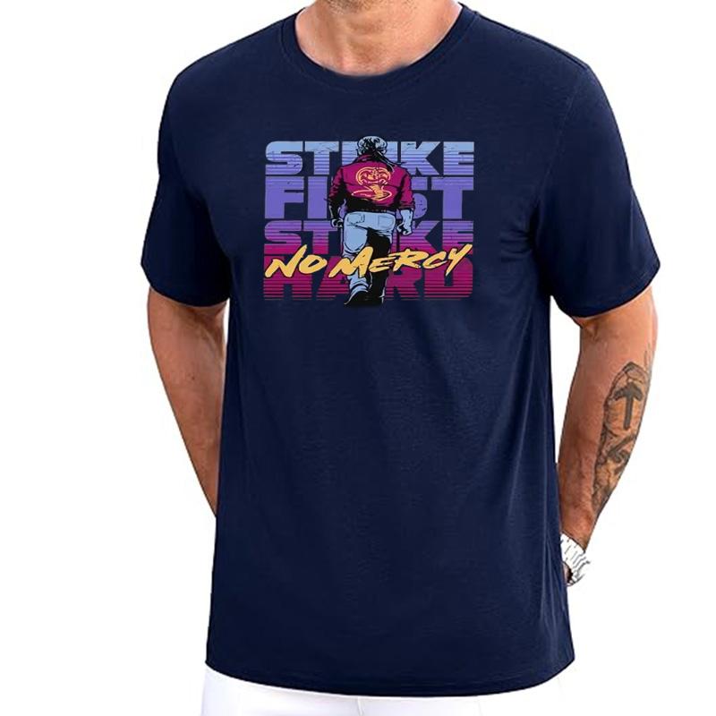 Cobra Kai T Shirt Unisex Tshirt Unique Tee Short Sleeved Karate Kid Strike First Strike Hard No Mercy Tops Ropa Hombre