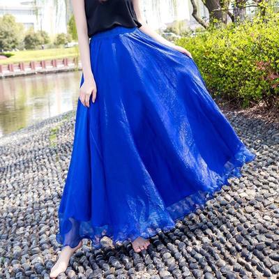 Gonna lunga in chiffon boho: Gonna casual e alla moda per le feste in stile bohémien