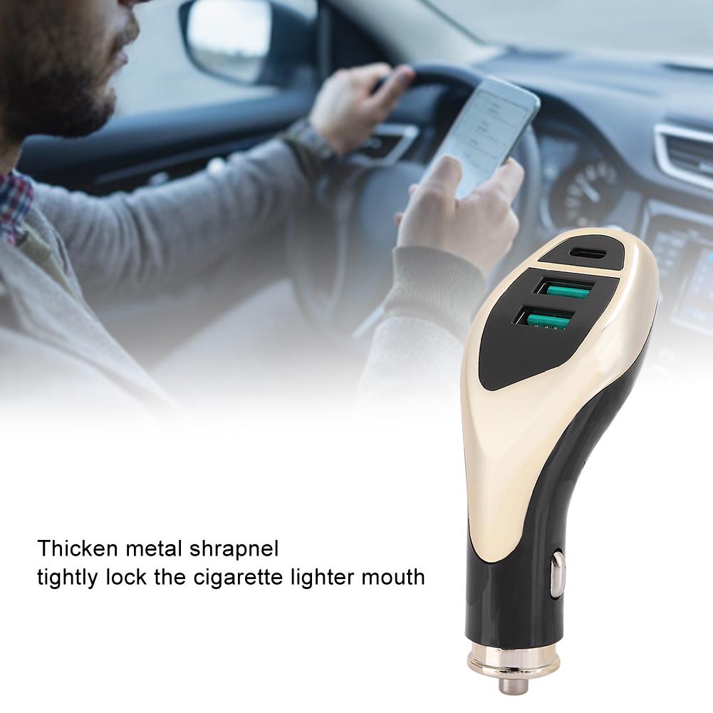 One for Three Portable Universal Vehicle Car Charger Fast Charging Accessory