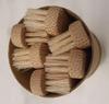 Natural bristle bamboo toothbrush (nylon-free) - 100% biodegradable, boar bristles, bamboo handle, zero waste - 6-pack
