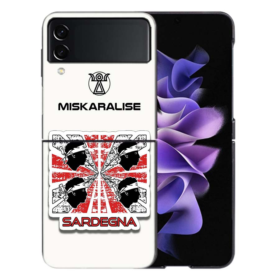 

Flag of Sardinia Phone Case For Samsung Z Flip 6 7 5G Galaxy Z Flip 5 4 3 5G Cases Shockproof Hard Cover TPU Galaxy Z Flip 5 5G
