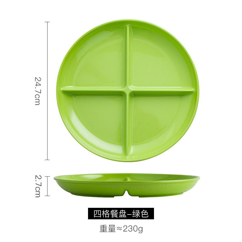 Commercial Divided Dining Plate Imitation Porcelain Melamine Tableware