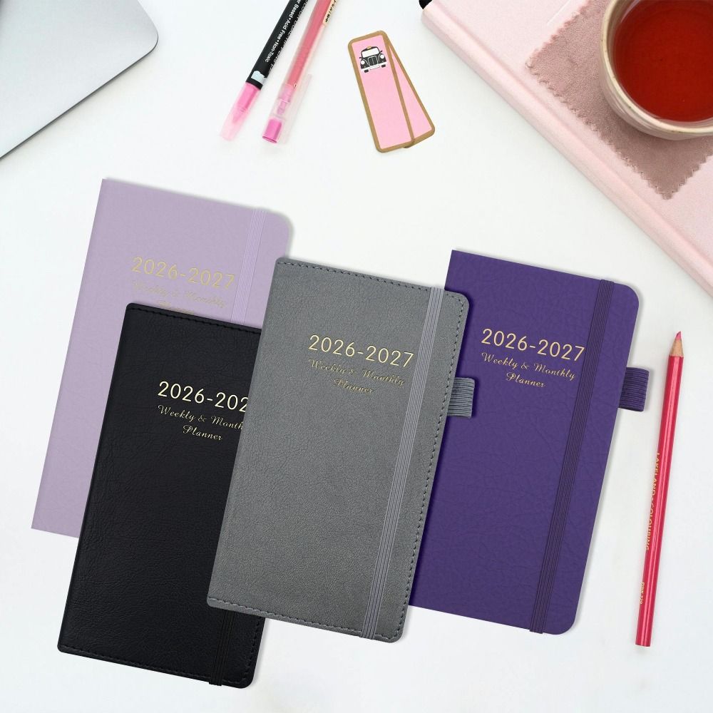 English Agenda Planning Notebook Pu Leather To-do List Notebook Office Supplies