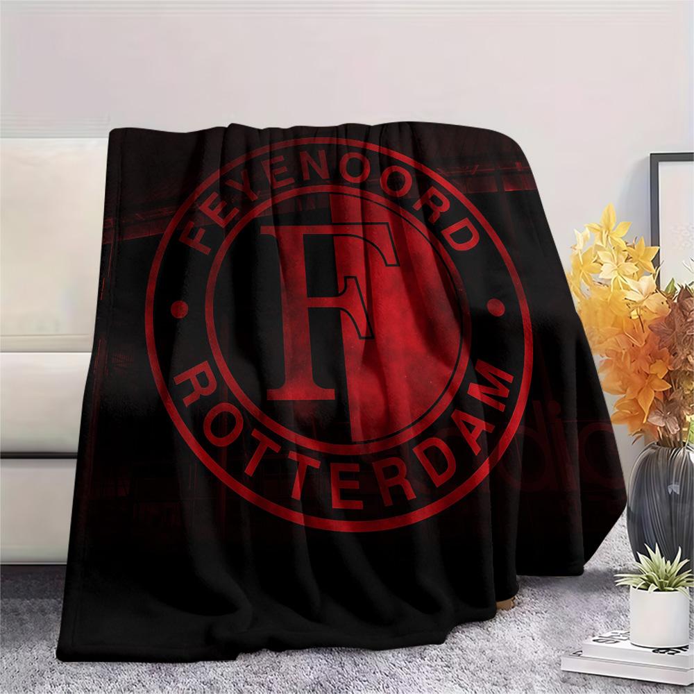 Feyenoord Rotterdam Flannel Blanket, High quality Comfortable for All Seasons, Home Decor, Warmth and Comfort