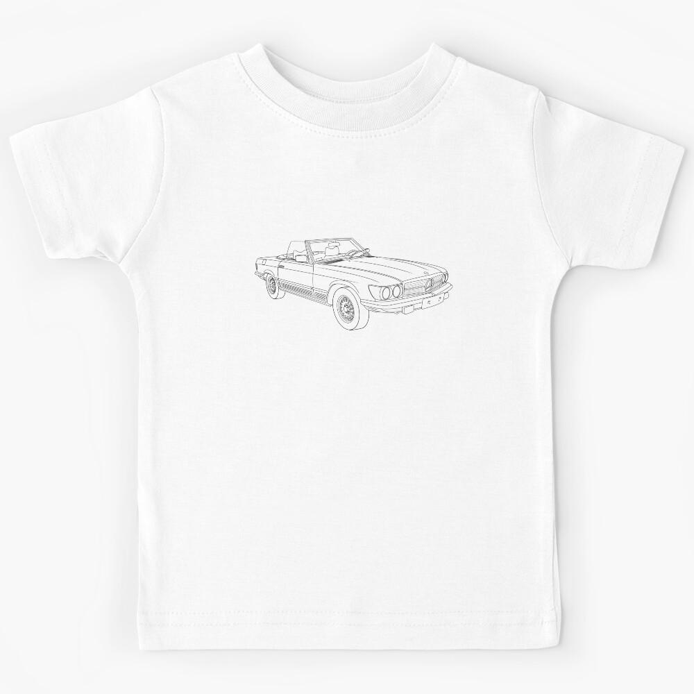 Mercedes 450SL (R107) Line Art Kids T-Shirt 110