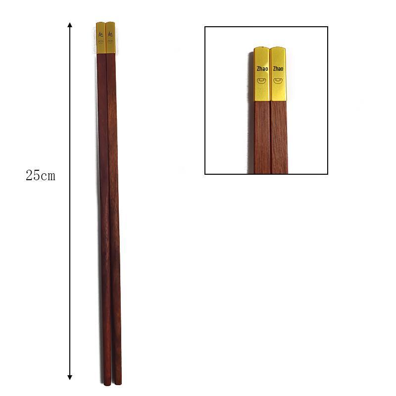 Hundred Family Surnames Red Sandalwood Chopsticks