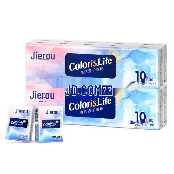 

Jie Rou Fragrance-Free 4-Ply Handkerchief Tissues, 7 Sheets