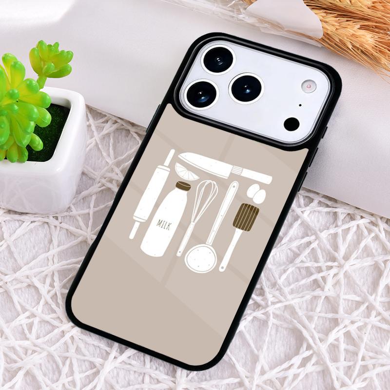 

Love Baking Chef Knife Phone Case for iPhone 17 Air 16 15 11 12 14 13 Pro Max Shockproof Cover iPhone 15 Pro