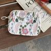 Bomullslinne Broderi Förvaringspåse Blomma Liten Sminkväska Etnisk Stil Myntplånbok Flickor