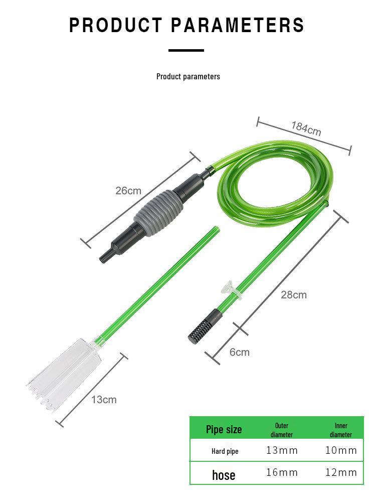 5-Piece Fish Tank Cleaning Kit with Algae Scraper & Siphon Tube