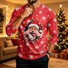Men's Christmas Printed Long Sleeve Shirt