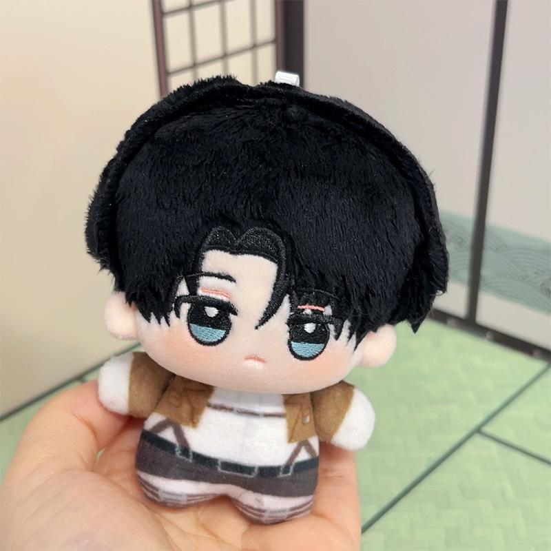 

10cm Levi Ackerman Plush Dolls Pendant Soft Attack on Titan Keychain Plush Toys Ackerman Mini Holiday Birthday Gift 10cm