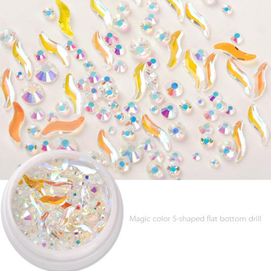 Maniküre Dekor flachen Boden DIY Handwerk Nagel Charme unregelmäßige Form Nagelkunst