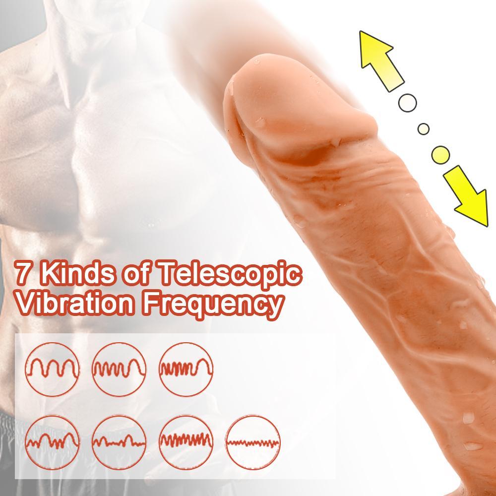 Realistické silikonové dildo pro ženy Bezdrátové narážení velkého penisu s přísavkou Pocit pokožky Vibrátor Sexuální hračky pro dospělé ženy