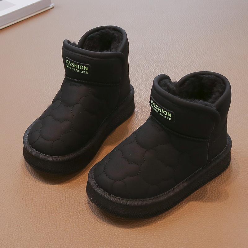 Kids Winter Shoes For Girl Solid Color Toddlers Snowboard Boots Thickened Warm Plush Kids Causal Ankle Snow Boots