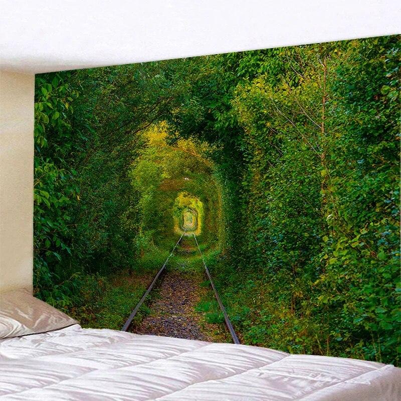 Forest Animals Garden Trees Scenery Tapestry Wall Background Decoration Hanging Cloth Room Living Room Home Decoration