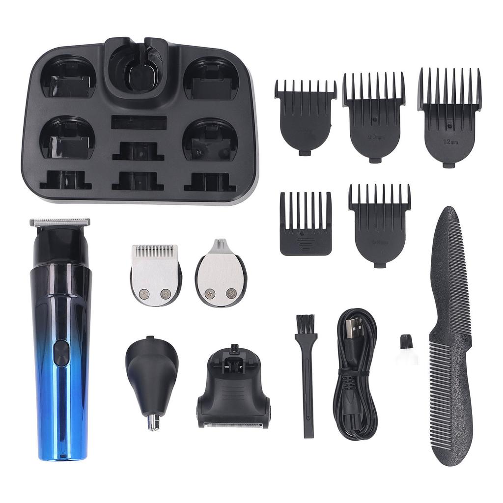 5 In 1 Hair Trimmer Kit for Men Beard Nose Hair Shaving USB Rechargeable Water Proof Electric Hair