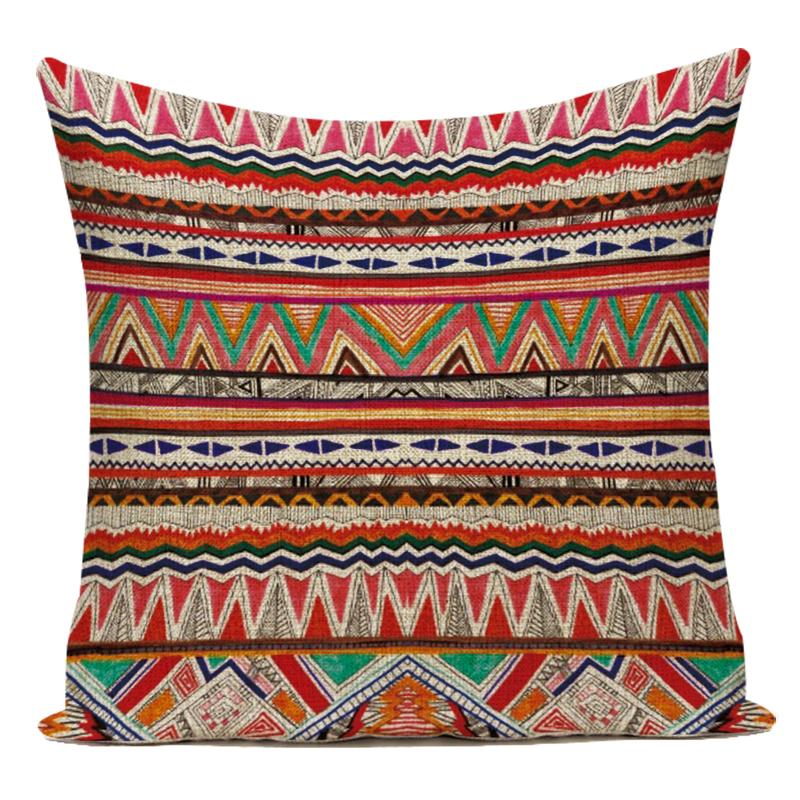 Decorative Pillows Simple Colorful Wave Stripe Geometry Polyester Pillows Cushion Covers Pillow Cover Sofa Home Decor