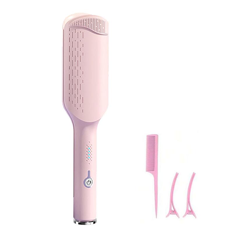 1.25 Inch Anti Scald Wavy Curling Iron, 12M Negative Ions Hair Curler, Ceramic Dual Roller Design, Auto Shut Off, Fit All Hair