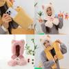 Cute Plush Bear Winter Hat And Scarf Set For Men And Women Soft Cozy Warmth