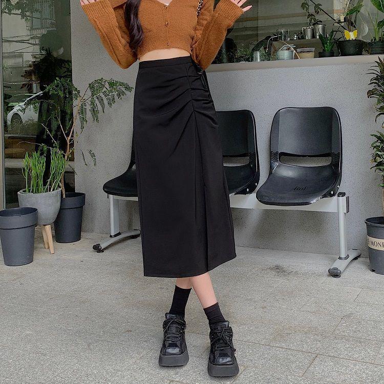 

Plus Size High Waist Pleated A-Line Midi Skirt M