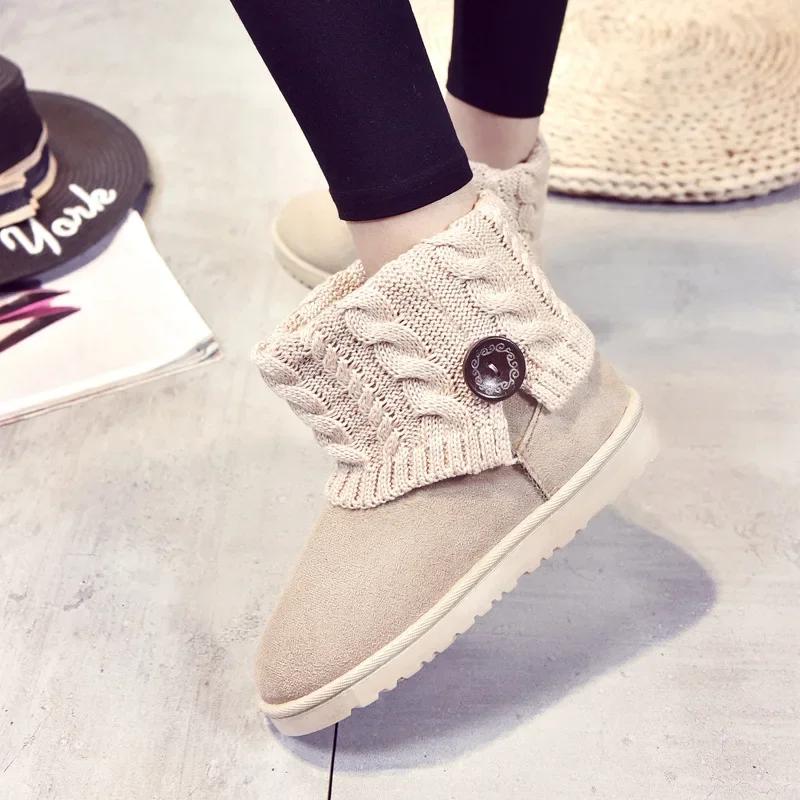 Fashion Ladies Booties Snow Boots Winter 2024 Elegant With Low Heels Comfrtable Footwear Female Ankle Shoes Comfortable Hot Chic Furry