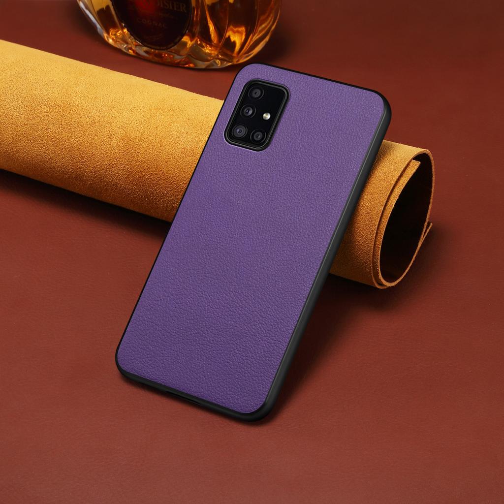 For Samsung Galaxy A51 4G SM-A515 Case PU Leather+PC+TPU Slim-Fit Phone Shell