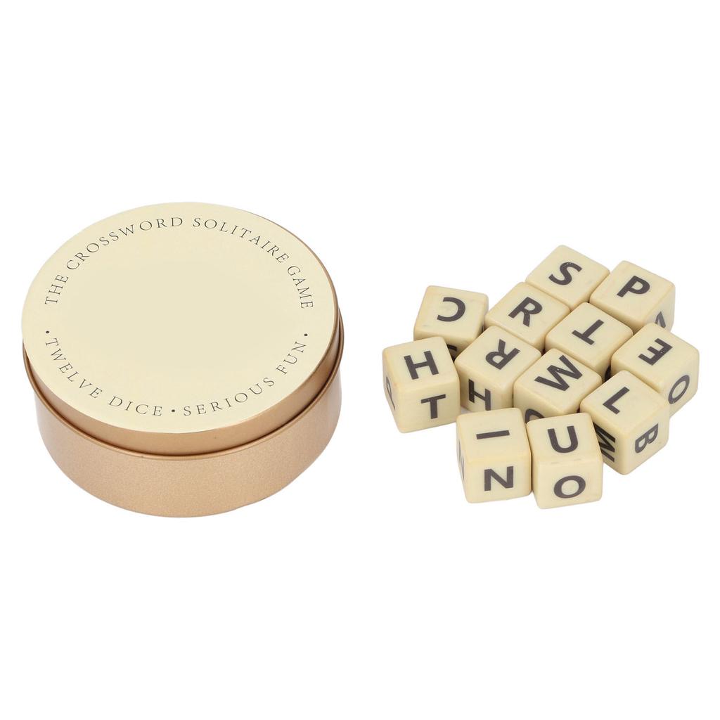 Game Crossword English 12 With Letter Dices Plastic Travel Scrabble Game With Storage Case For