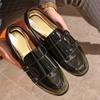 2025 Europejskie Nowe Buty Męskie Skórzane Codzienne Buty Monk Klasyczne Buty Biznesowe Modne Wsuwane Mokasyny