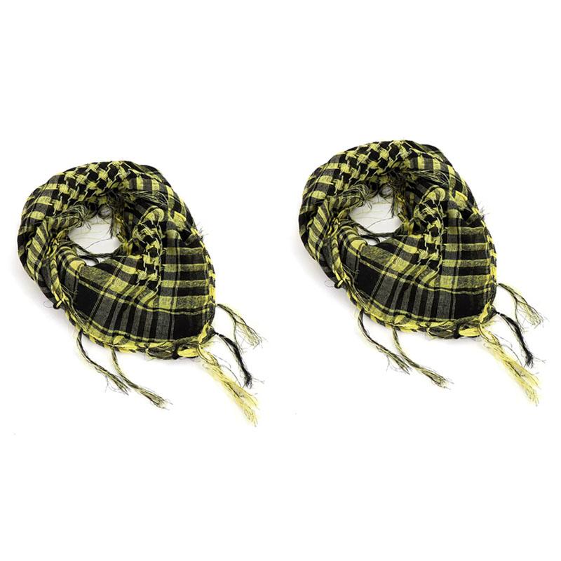 123Pcs Tactical Keffiyeh Shemagh Arab Scarf Shawl Neck Cover Head Wrap Cotton Winter Scarves Men'S Outdoor Hiking Shawl