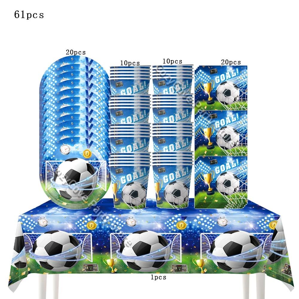 Football Birthday Decorations Soccer Theme Party Supplies Cup Plate Banner Balloons For Kids Boys Party Favor Gifts Photo Props