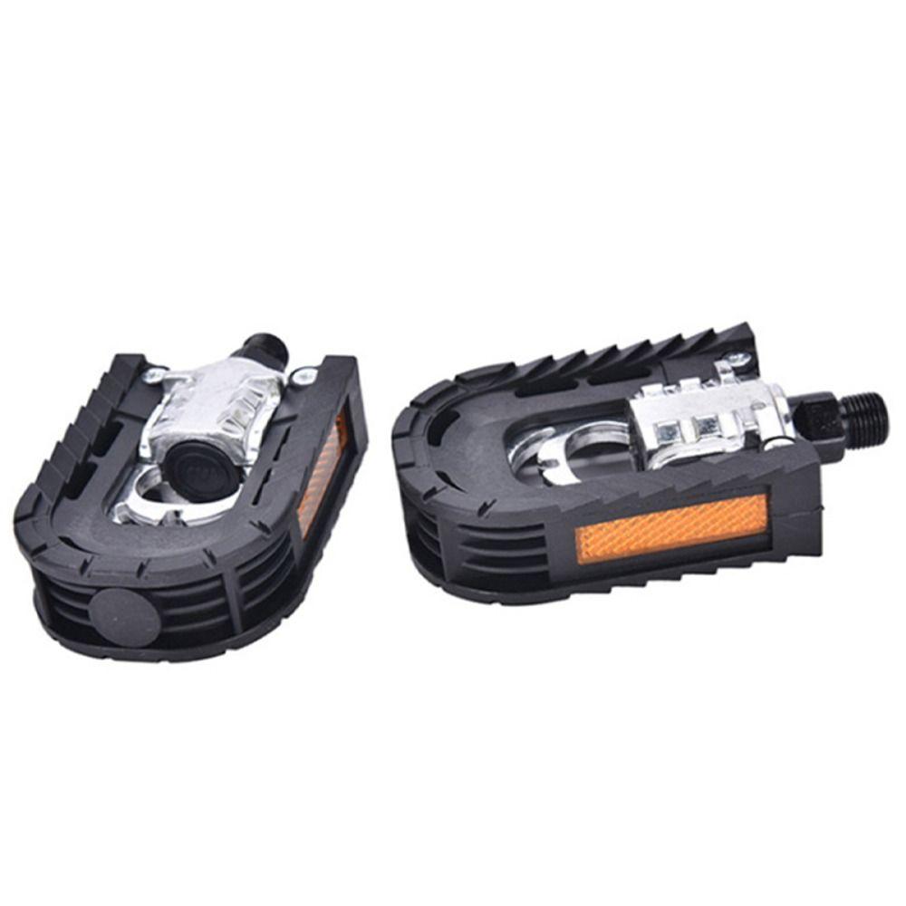 Reflective Sheet Mountain Bike Pedals Aluminum Zinc Zinc Alloy Folding Pedal Bike  Cycling Accessories