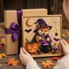 Holiday Party Favors Halloween Faux Pearl Painting Kit, Puppy Art DIY Witch Artistic Stress Relief Tools Hat Bead Craft Kit for Adults And Teens,