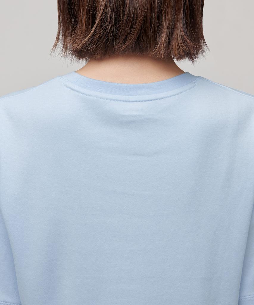 MUSINSA STANDARD WOMAN Women'S Relaxed Fit Crew Neck Crop T-Shirt [Pastel Blue]