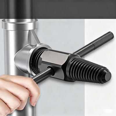 Odstraňovač zalomených šroubů Extractor šroubů Dvouúčelový nástroj pro odstraňování šroubů vodovodních trubek pro trubky Ventily Kohoutky Poškozené/stržené odstraňovače šroubů