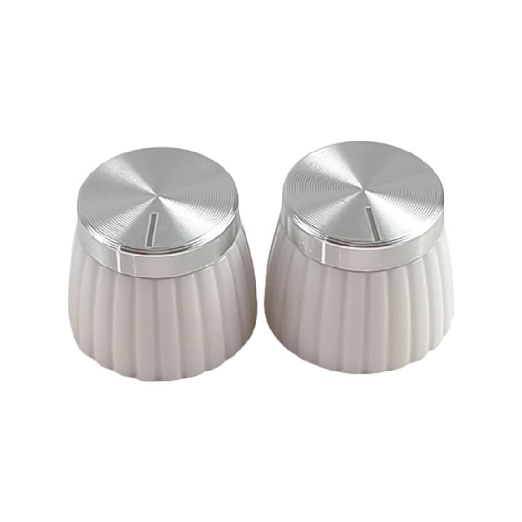 2Pieces Plastic Guitar Knobs Bass Control Knobs for Easy Replacement and Volumes Adjustment in Electric Instruments